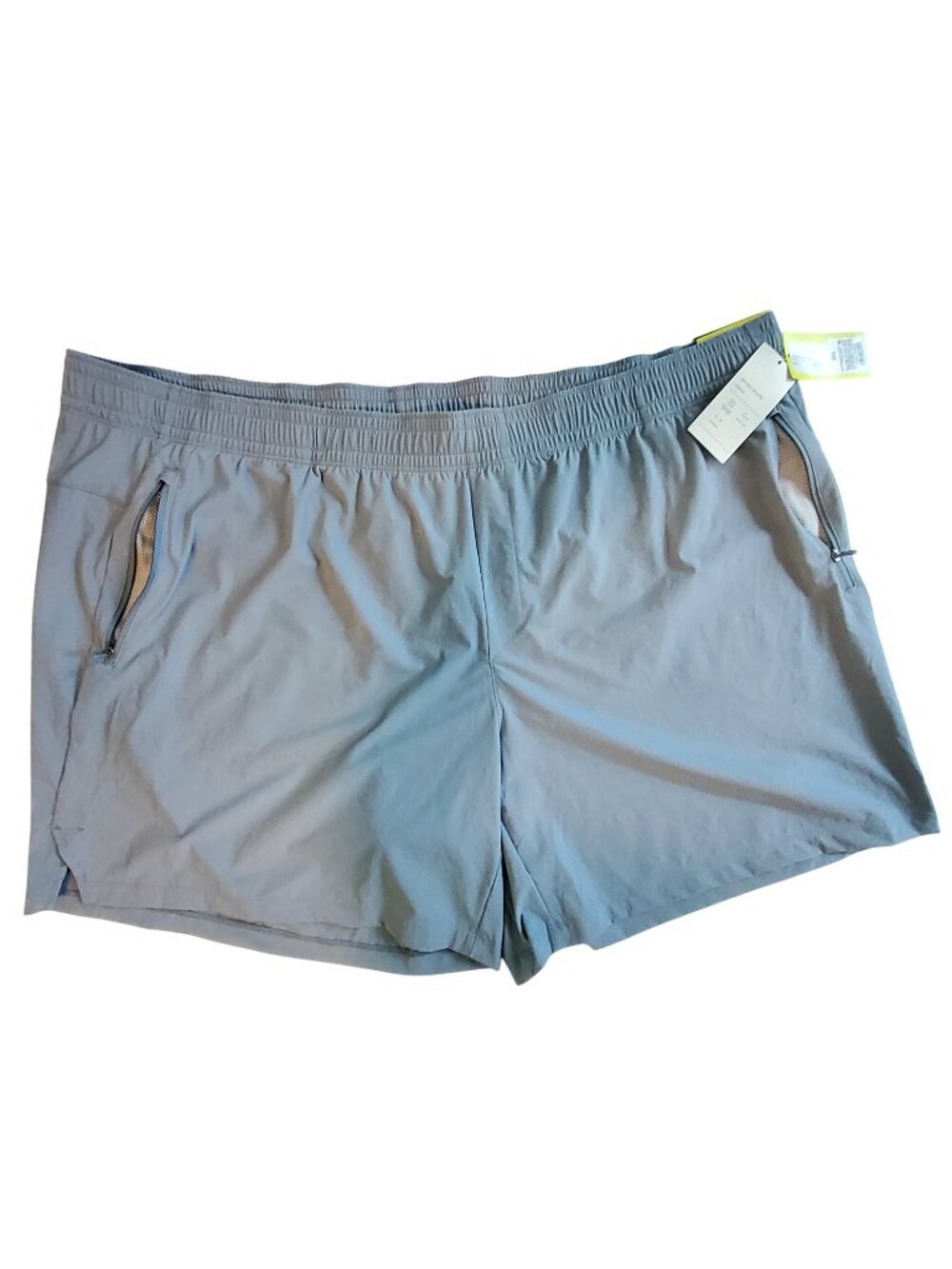 All In Motion Mens 3XL Woven 7" Inseam Shorts Light Blue Two zippered pockets